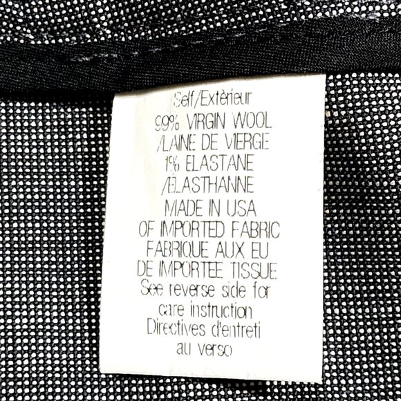 Theory Lightweight Wool Straight Skirt Unlined Knee Length Charcoal Gray - Picture 4 of 5